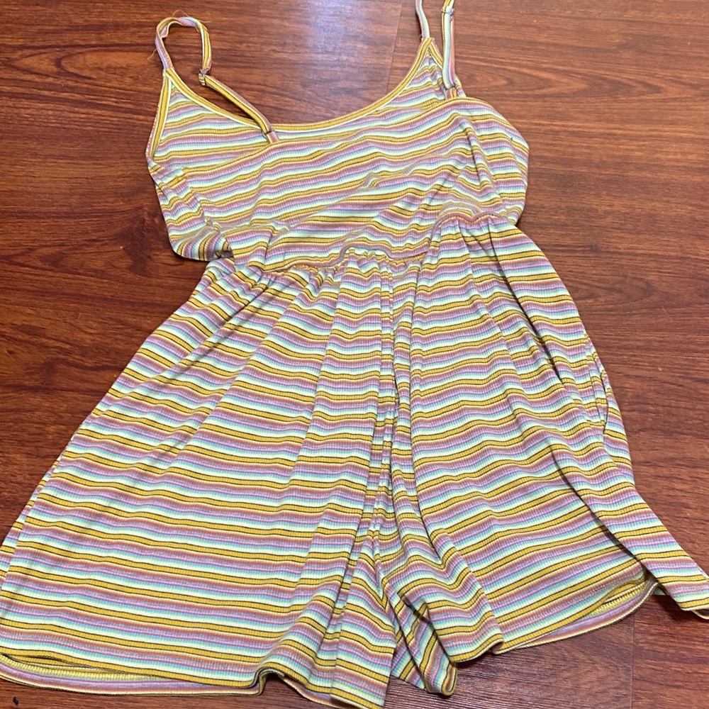Striped Women’s Romper - Picture 3 of 4